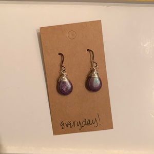 Purple Dangling Earrings